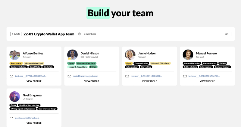 Assemble the best team with MuchSkills team builder