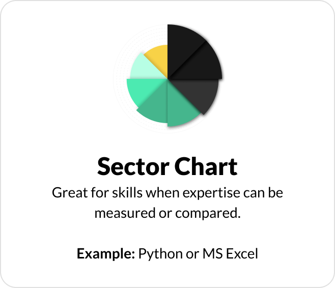 Skill matrix example alternative as a sector chart