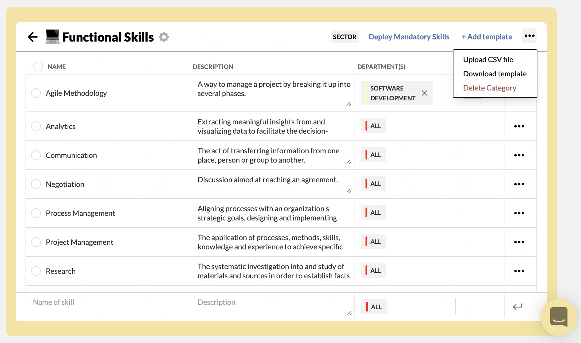 how to upload skills to MuchSkills