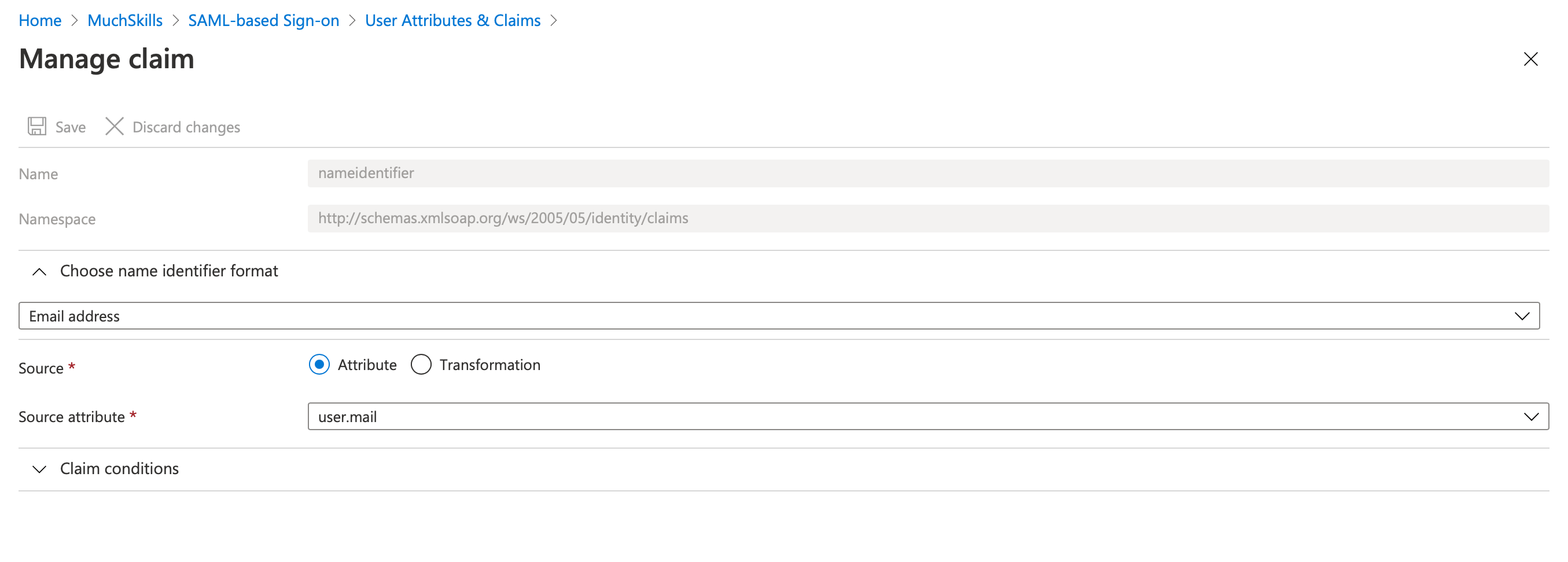 MuchSkills SAML SSO integration to Azure AD
