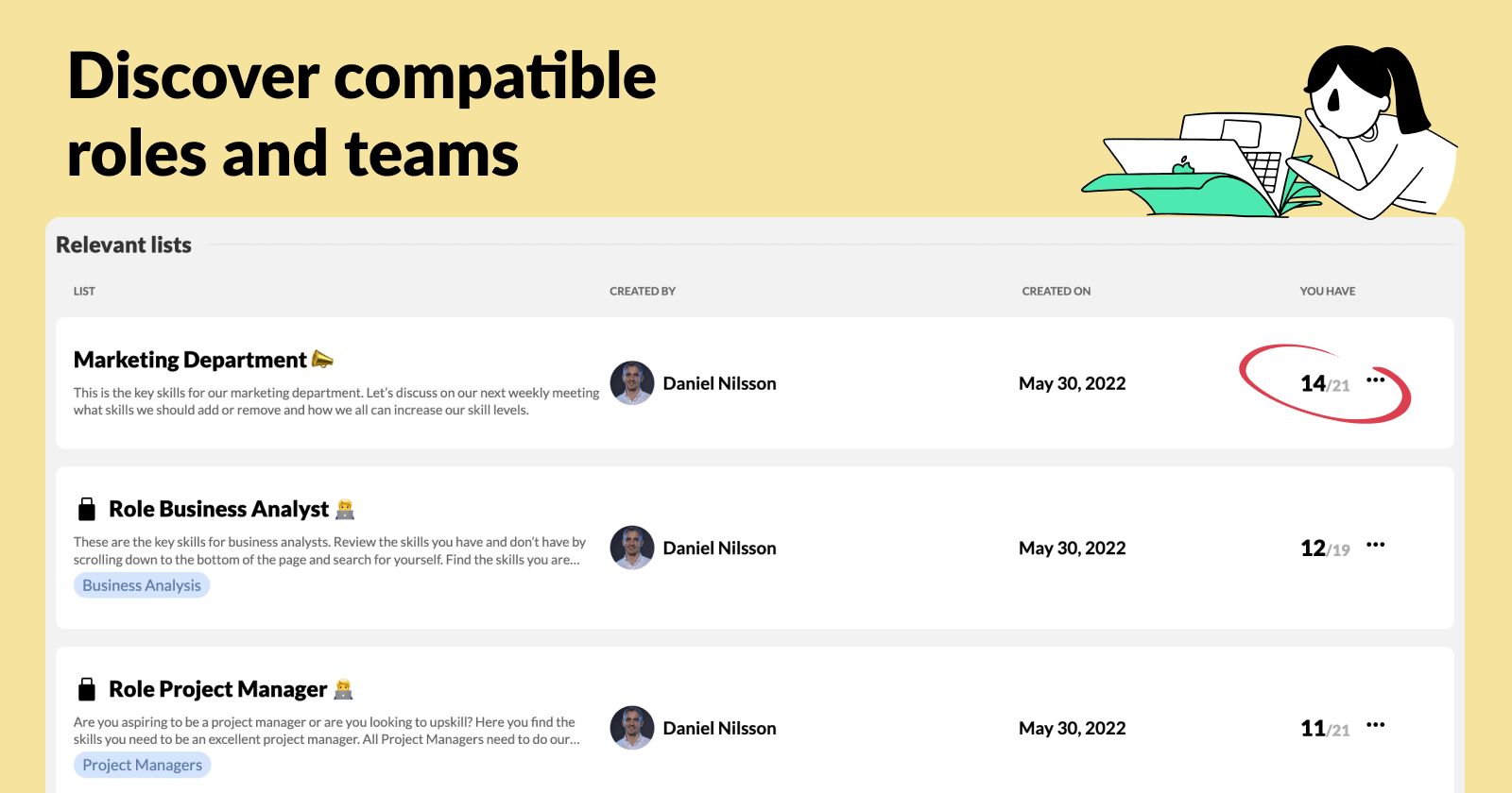 MuchSkills discover compatible toles