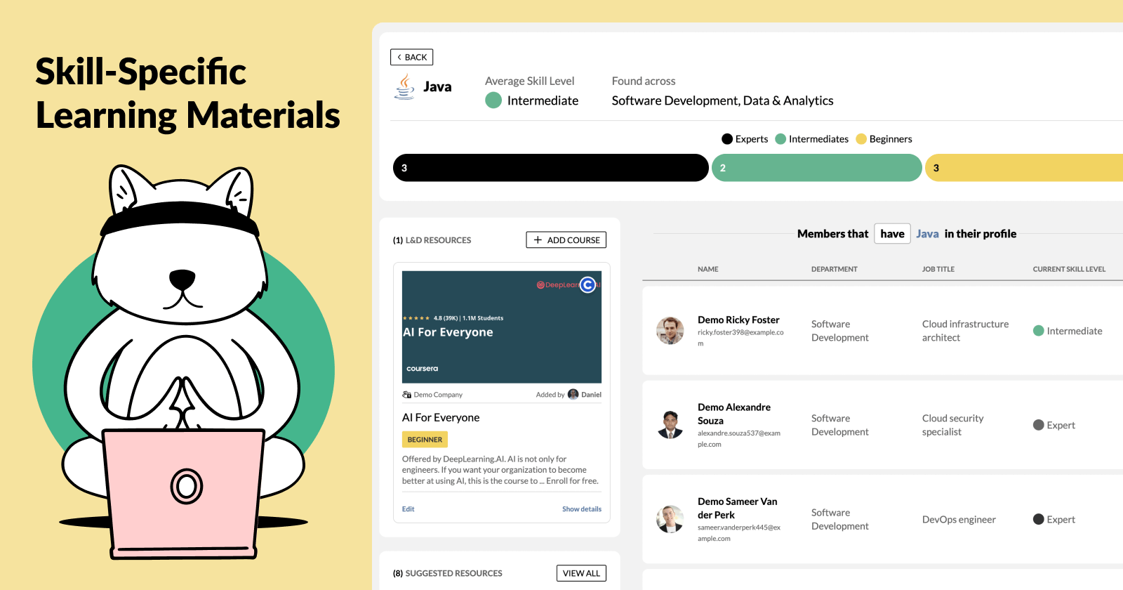 MuchSkills skill-specific learning material